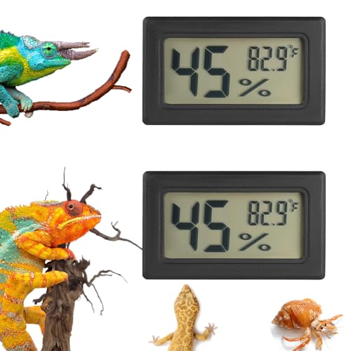 Reptile Thermometer and Humidity Gauge Digtal Terrarium Thermometer 2pc (rectangle)