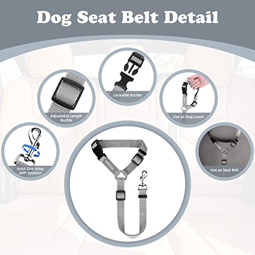 Dog Seat Belt for Car (Grey)