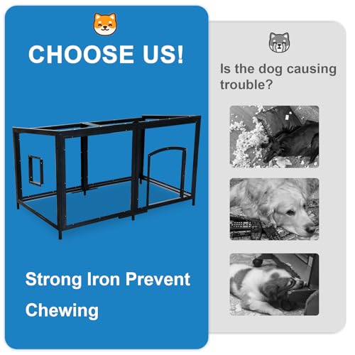 Outdoor XXL Wooden Dog House Weatherproof Chew Resistant Frame 59.1 Inch (59.1"Length)