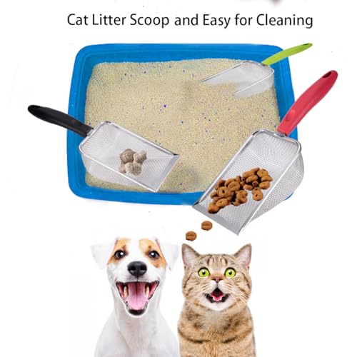 3PCS Cat Litter Scoop (3 / Black-Green-Red)