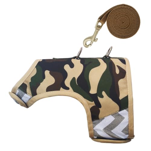 Cat Harness and Leash Set Escape Proof (Jungle Camouflage / Xxl 19-26 lbs)