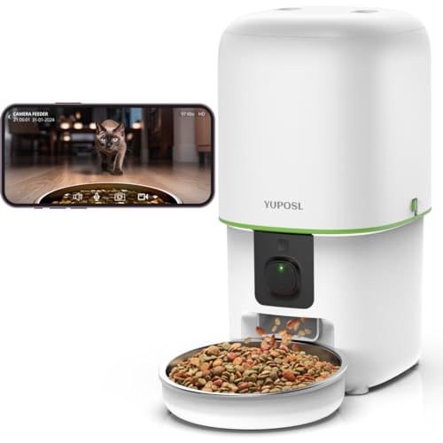 Automatic Cat Feeder with Camera (4L - White)