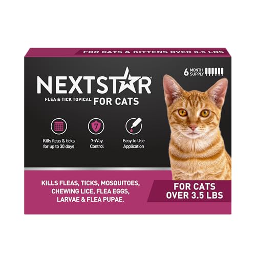 Flea & Tick Topical Cats 3.5 lbs+ (6 Dose)