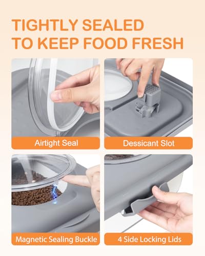 25 28Lbs Dog Food Storage Container Airtight (Grey/25-28 Lbs)