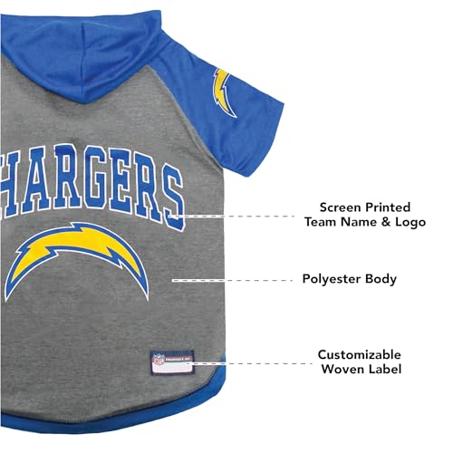 NFL Los Angeles Chargers Hoodie for Dogs & Cats (X-Small / San Diego Chargers/LA Chargers)