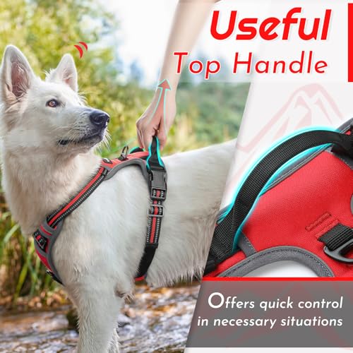 Dog Harness for Medium Sized Dogs (Medium / Red)