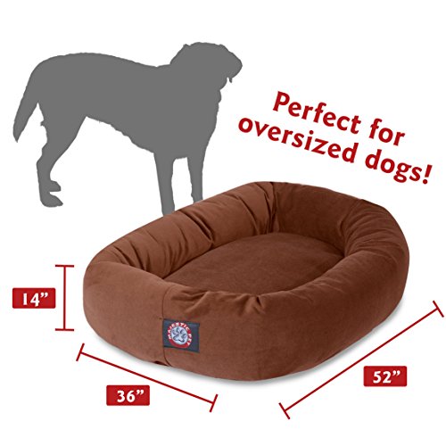 Villa 40 Inch Shredded Memory Foam Dog Bed for Large Sized Dog 40x29x9 Inch (Navy)