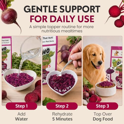 Red Beets Dog Food Topper for Dogs (1 Pound)