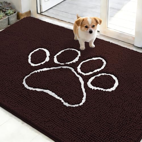 Dog Door Mat for Muddy Paws 48x30 (Brown / 48" X 30")