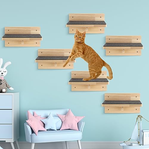 6 Set Cat Wall Shelves (Classic)