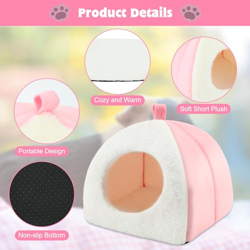 Guinea Pig Bed Hideout (White+Pink)