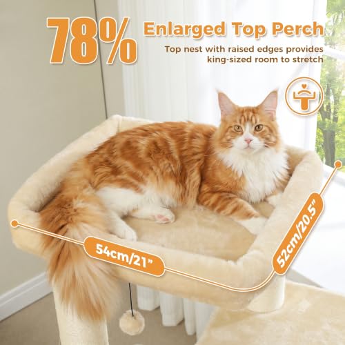 Large Cat Tree (Beige / 45 Inches)