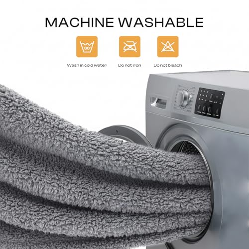 1 Pack 3 Calming Blankets Fluffy Premium Fleece Pet Blanket Soft Sherpa Throw for Dog Puppy Cat Grey Large (Large (Pack of 3) / Grey)