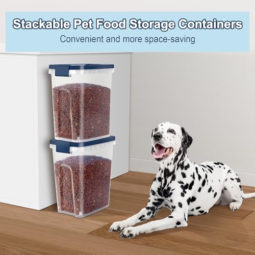 5 7Lbs Dog Cat Storage Container with Airtight Lids (Cool Blue (5L-1Pack))