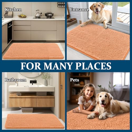 Dog Door Mat for Muddy Paws 36x24 (Orange / 36" X 24")