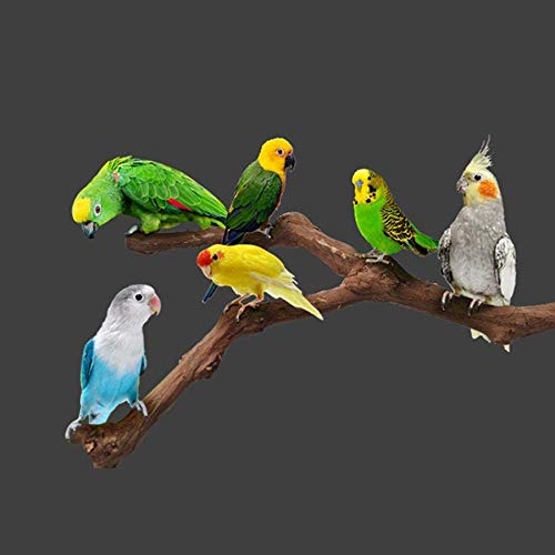 5 PCS Natural Grape Stick Perch Swing Chewing Toys for Parrot Cages (1)