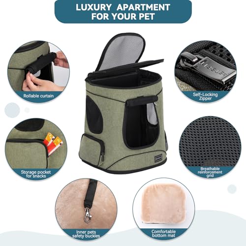 Dog and Cat Backpack Carrier (AGreen)