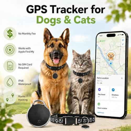 GPS Tracker for Dogs (Matte black)