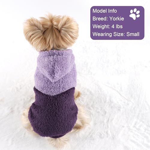 Dog Sweaters for Small Dogs (Medium (Chest 16.1in) / Purple)
