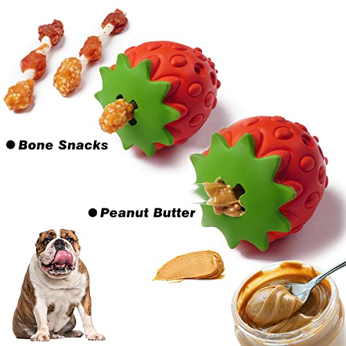Dog Rubber Chew Toys (red strawberry)