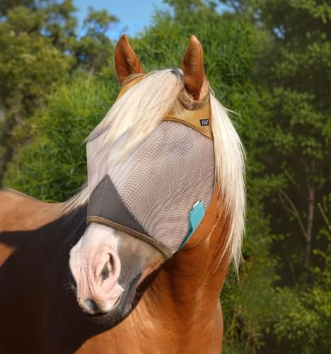 TSZ Horse Fly Mask Standard No Ears UV Block 70% Breathable Mesh Flymask (Horse)