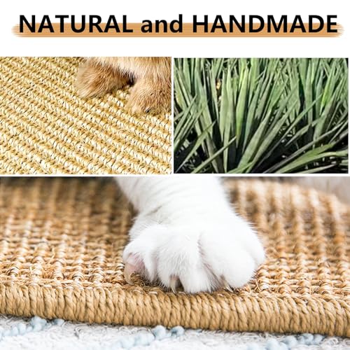 1PCS Rabbit Scratch Mat Natural Bunny Scratching Pad Claws and Teeth Care Rabbit Mats for Cages Rabbit Chew Toys for Bunny Pet Cage Bedding for Biting Sleeping Nesting (24"x16")