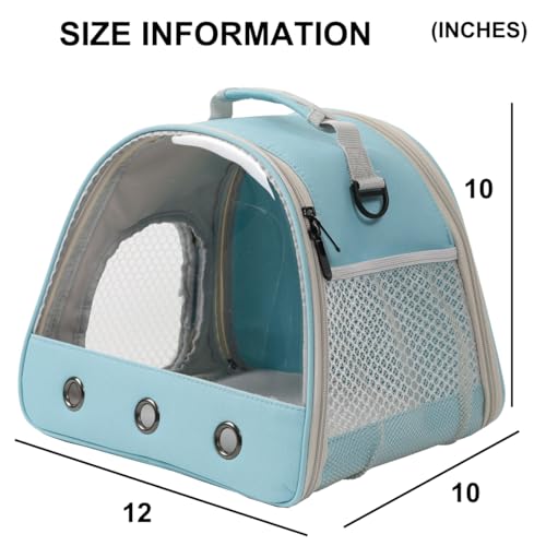 Bearded Dragon Travel Carrier with Absorbent Pad Set (Blue)