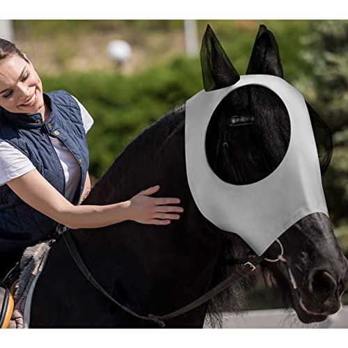 4 Pcs Horse Fly Mask with Ear (Large / Multicolor)