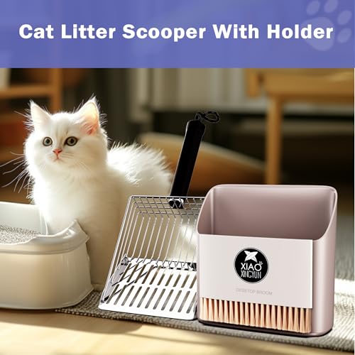 Cat Litter Scooper with Holder (Grey)