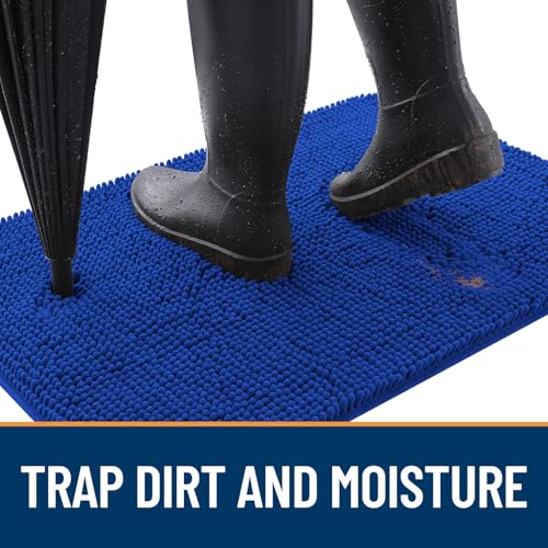 Dog Door Mat for Muddy Paws 48x30 (Royal Blue / 48" X 30")