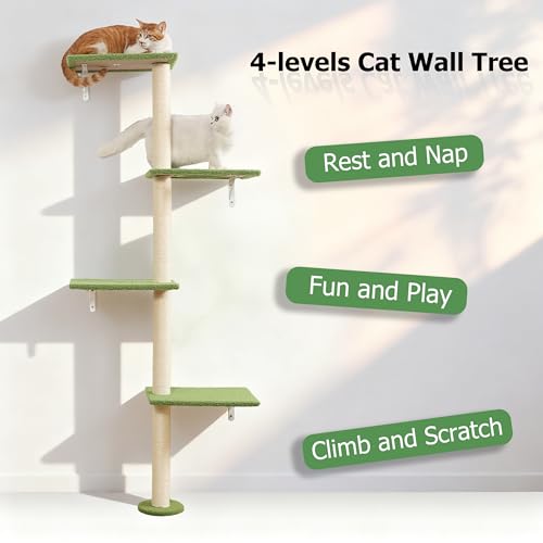 Wall Mounted Cat Tree (green)
