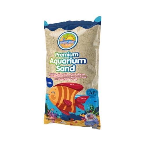 Natural Aquarium Sand for Freshwater and Saltwater Tanks (40 lb / Natural)