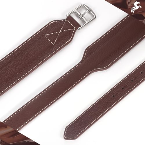 Stability Stirrup Leathers with Strong Nylon Core for Equestrian Riding Wide Body English Stirrup Leathers (54" / 135cm / Reddish Coffee)