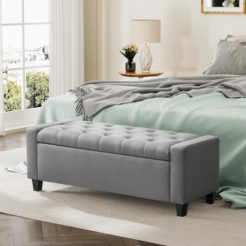 Ottoman with Storage (Grey)