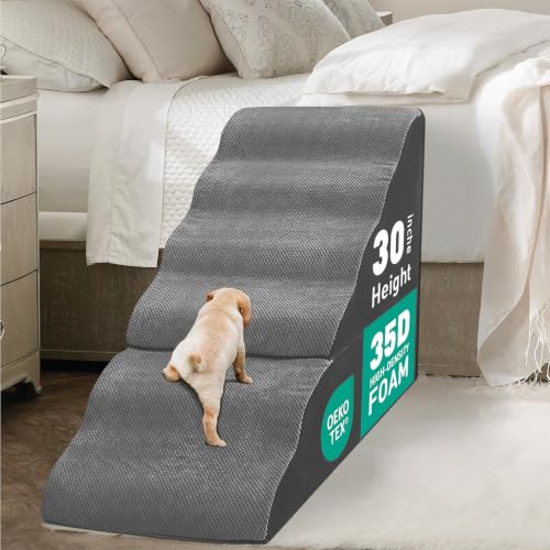 Dog Stairs for High Beds 30 (Grey 30" H)