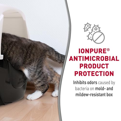 Advanced Hooded Corner Cat Litter Box with Charcoal Filter (Pack of 1)