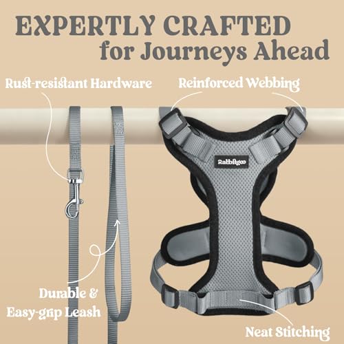 Cat Harness and Leash Set (Xs / Grey)
