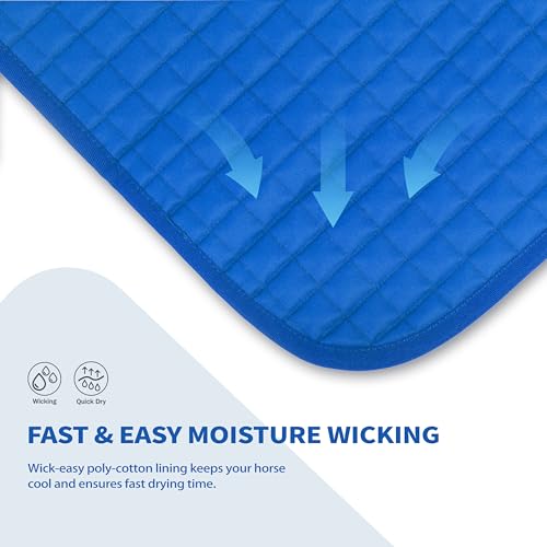 All Purpose Square Quilted Western Saddle Pad (Cobalt Blue)