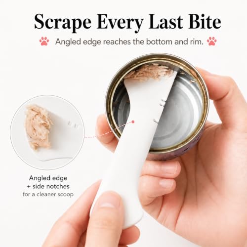Cat Food Can Lids and Spoon (White Cat Lid&Spoonn)