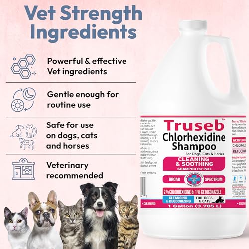 Truseb Topical Ketoconazole and Chlorhexidine Shampoo for Dogs