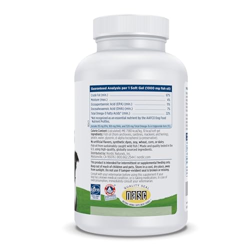 Omega 3 Fish Oil for Dogs with EPA + DHA (120 Count (Pack of 1))