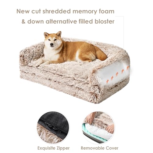 Orthopedic Foldable Human Dog Bed (72x44x11(Folded 44x36) / Faded Brown)