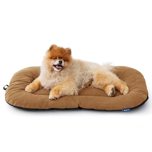 Washable Dog Crate Pad for Small Dogs (23.0"L x 17.0"W x 1.0"Th / Brown)