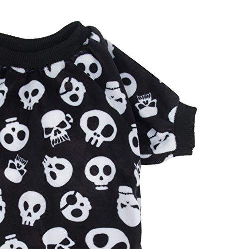 Dog Halloween Pajamas Puppy Onesies Small Dogs Soft Pjs Coat Cat Apparel Comfy Pet Christmas Clothes Outfit Doggie Bodysuit (XX-Large / Skulls)