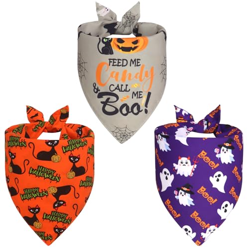 Halloween Dog Bandanas Large 3PCS (halloween / Large)
