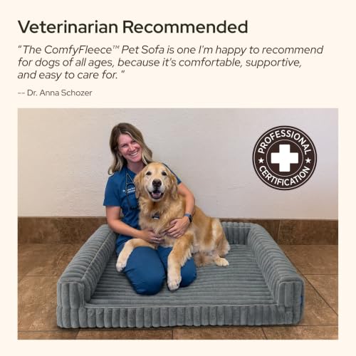 ComfyFleece® Memory Foam Orthopedic XL Plus Dog Bed 45" (Amphora / 45.0"l X 32.0"w X 7"th)