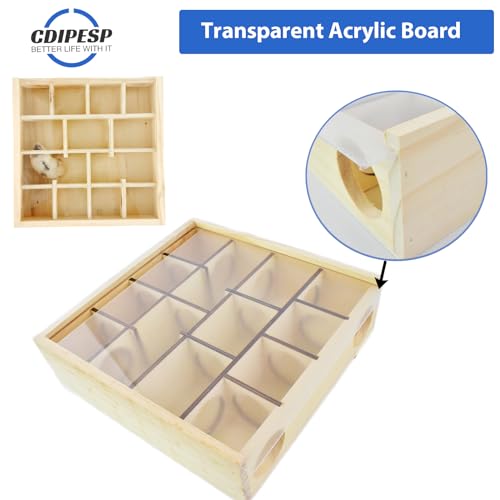 Wooden Hamster Maze with Transparent Acrylic Cover