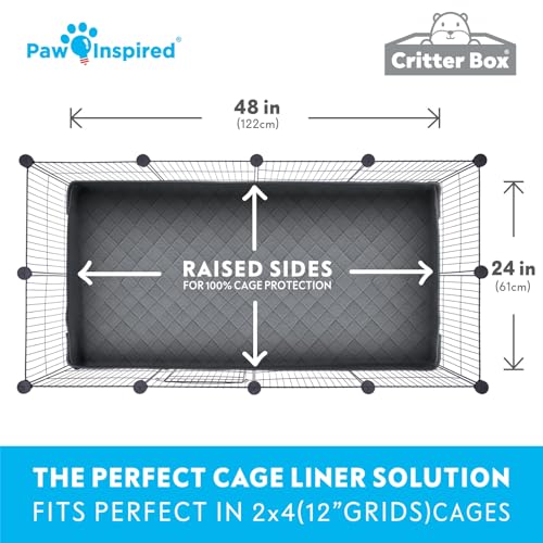 Reversible Critter Box (C&C 2x4 (12" Grids) / Gray/Green)
