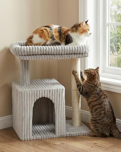 22.8" Cat Tree for Large Cat (Light Gray)
