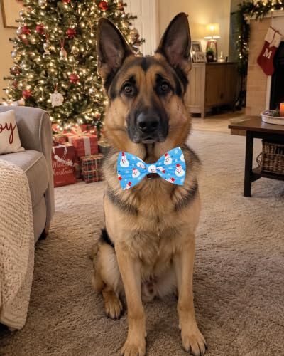 10 Pack Christmas Dog Bowties for Extra Large Dogs Sliding Collar (L/XL)